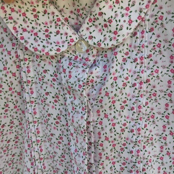T.M Lewin Women's Feminine Romantic Button Up Top Tailored Floral Sz 10 - Picture 5 of 11